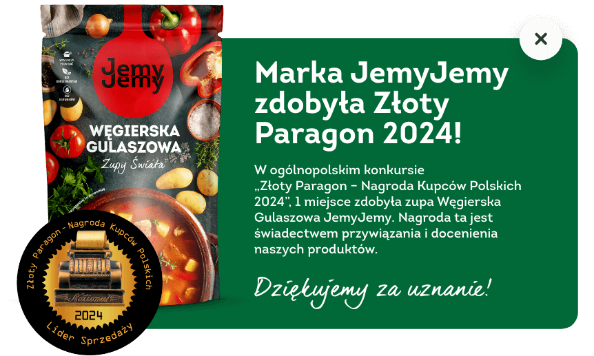 Marka JemyJemy zdobyła Złoty Paragon 20241